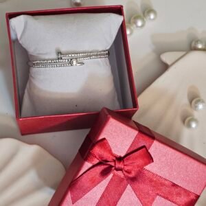 925 Sterling Silver single bent nail bangle bracelet