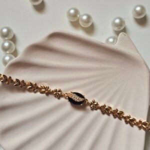 Seraphina Black Stone Non Adjustable Bracelet