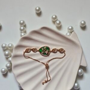 Aurora Forest Green Chain Bracelet