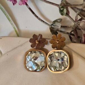Bold Flower Diamond Earrings